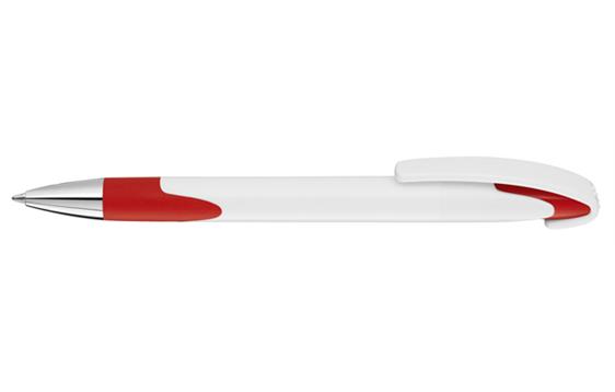 9403951 UMA 0-0122 SI UMA Look Grip SI kulepenn med trykk 1f Hvit/r&#248;d 1000 stk
